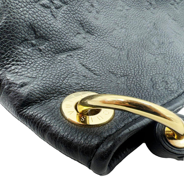 LOUIS VUITTON Artsy MM Monogram Empreinte Leather Hobo Bag Black