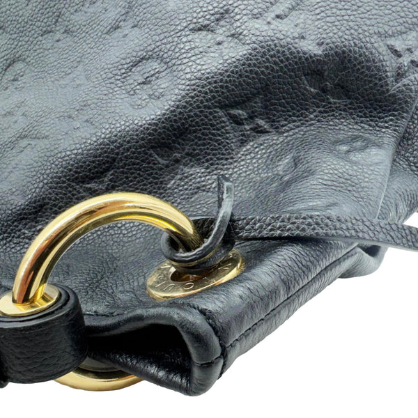 LOUIS VUITTON Artsy MM Monogram Empreinte Leather Hobo Bag Black