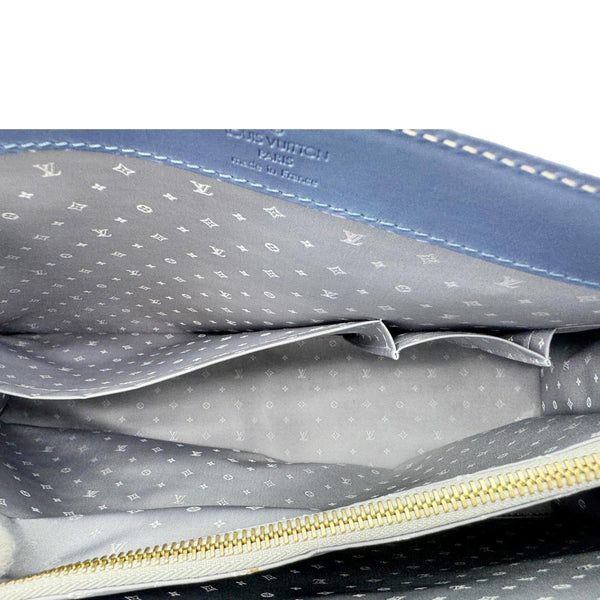 LOUIS VUITTON Suhali Le Fabuleux Leather Satchel Bag Blue