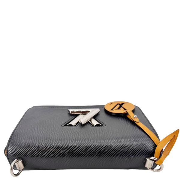 LOUIS VUITTON Twist MM Braided Handle Epi Leather Shoulder Bag Black