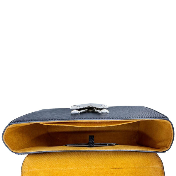 LOUIS VUITTON Twist MM Braided Handle Epi Leather Shoulder Bag Black