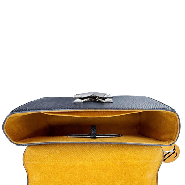 LOUIS VUITTON Twist MM Braided Handle Epi Leather Shoulder Bag Black