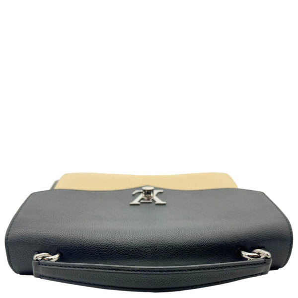 LOUIS VUITTON Mylockme Soft Calfskin Leather Top Handle Shoulder Bag Creme