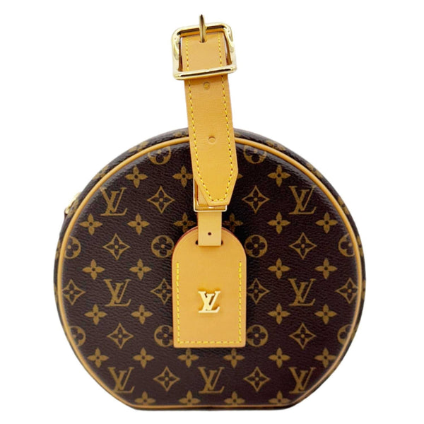 LOUIS VUITTON Petite Boite Chapeau Monogram Canvas Shoulder Bag Brown