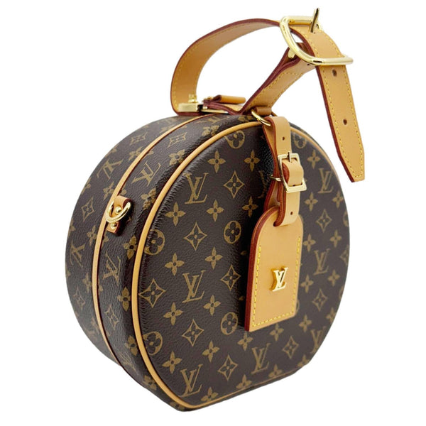 LOUIS VUITTON Petite Boite Chapeau Monogram Canvas Shoulder Bag Brown