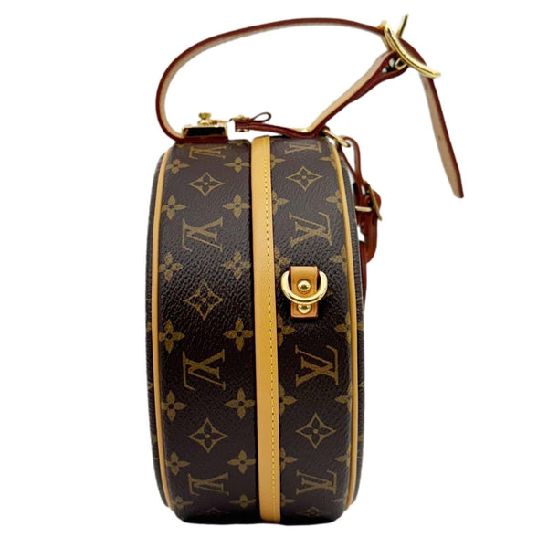 LOUIS VUITTON Petite Boite Chapeau Monogram Canvas Shoulder Bag Brown
