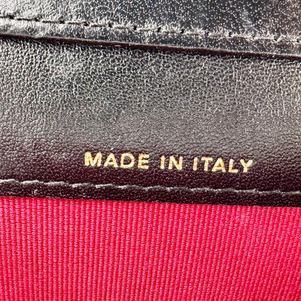 CHANEL 19 Flap Coin Purse Quilted Leather Chain Shoulder Bag Black