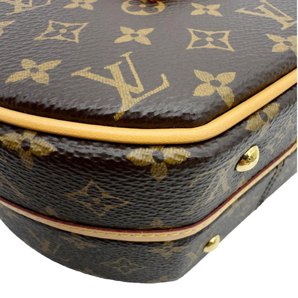 LOUIS VUITTON Petite Boite Chapeau Monogram Canvas Shoulder Bag Brown