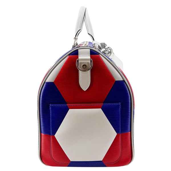 LOUIS VUITTON Keepall 50 FIFA Cup Bandouliere Leather Travel Bag Multicolor