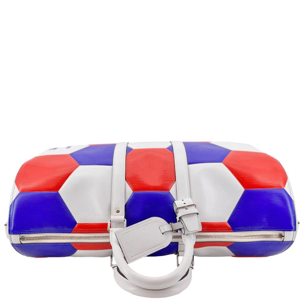 LOUIS VUITTON Keepall 50 FIFA Cup Bandouliere Leather Travel Bag Multicolor