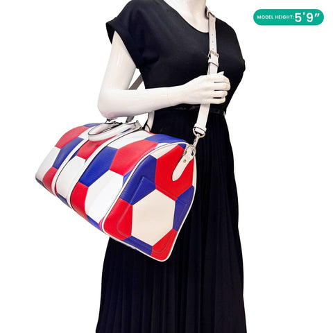 LOUIS VUITTON Keepall 50 FIFA Cup Bandouliere Leather Travel Bag Multicolor