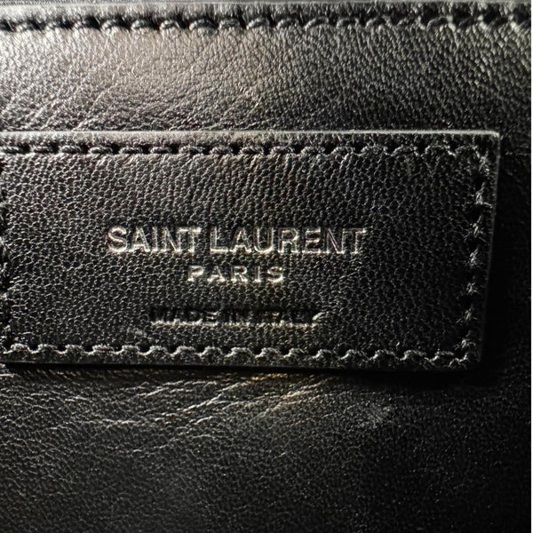 YVES SAINT LAURENT Envelope Large Mixed Matelasse Leather Shoulder Bag Burgundy