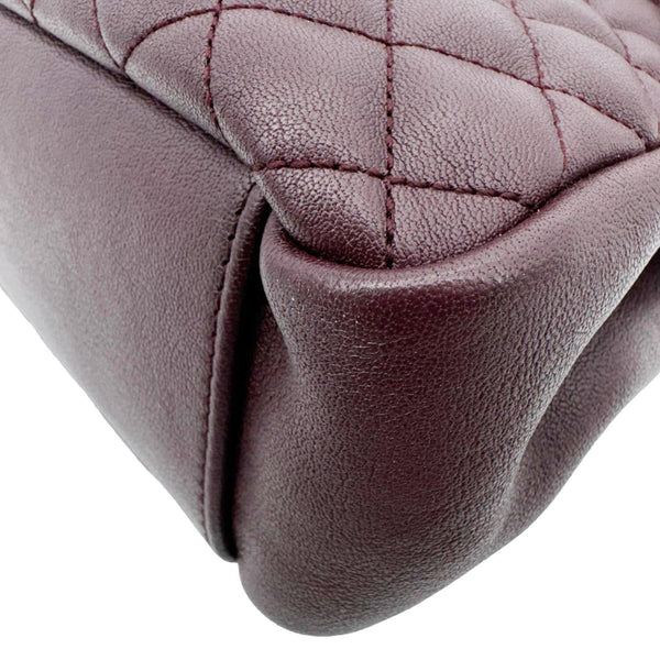 YVES SAINT LAURENT Envelope Large Mixed Matelasse Leather Shoulder Bag Burgundy