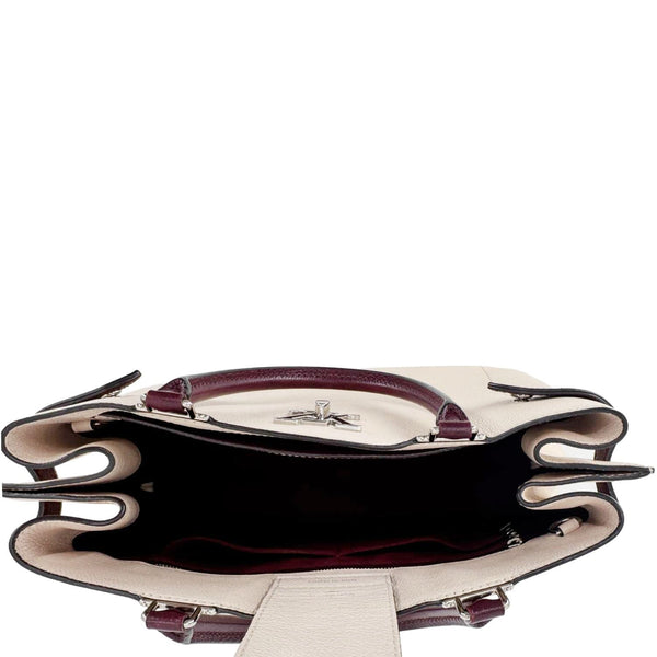 LOUIS VUITTON Lockme Day Calfskin Leather Tote Bag Cream