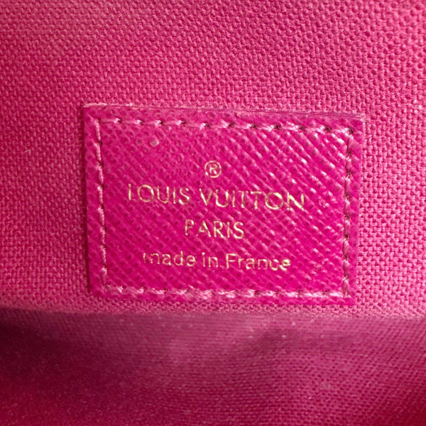 LOUIS VUITTON Felicie Pochette Monogram Canvas Crossbody Bag Brown