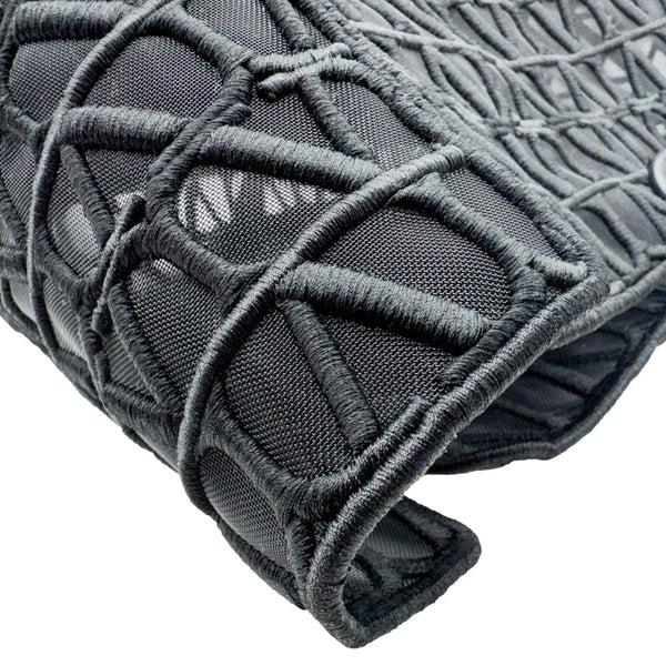 VALENTINO Le Troisieme Mesh Canvas Tote Bag Black