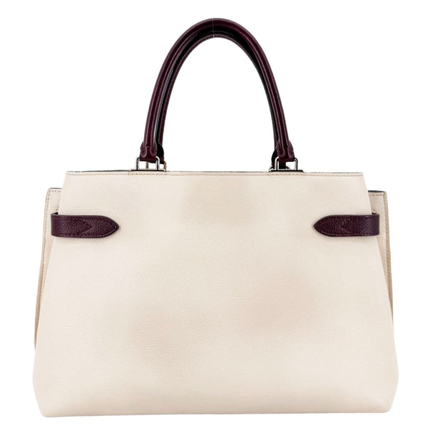LOUIS VUITTON Lockme Day Calfskin Leather Tote Bag Cream