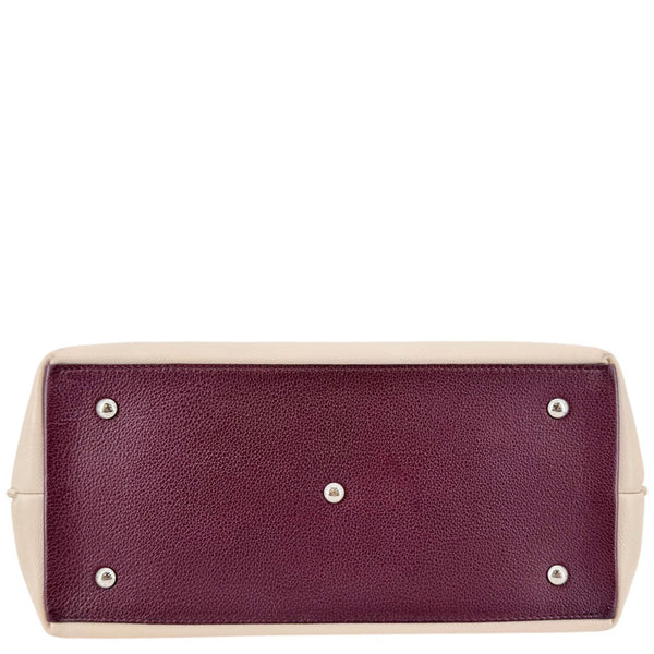 LOUIS VUITTON Lockme Day Calfskin Leather Tote Bag Cream