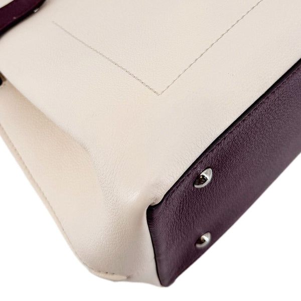 LOUIS VUITTON Lockme Day Calfskin Leather Tote Bag Cream