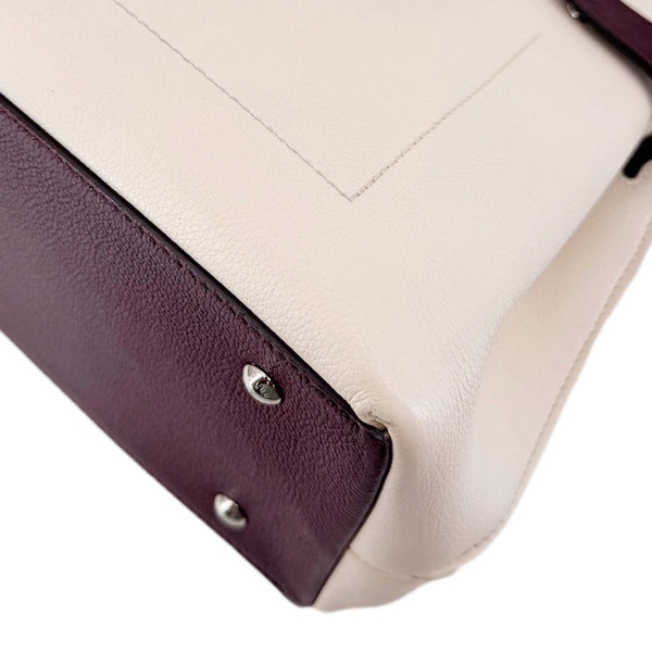 LOUIS VUITTON Lockme Day Calfskin Leather Tote Bag Cream