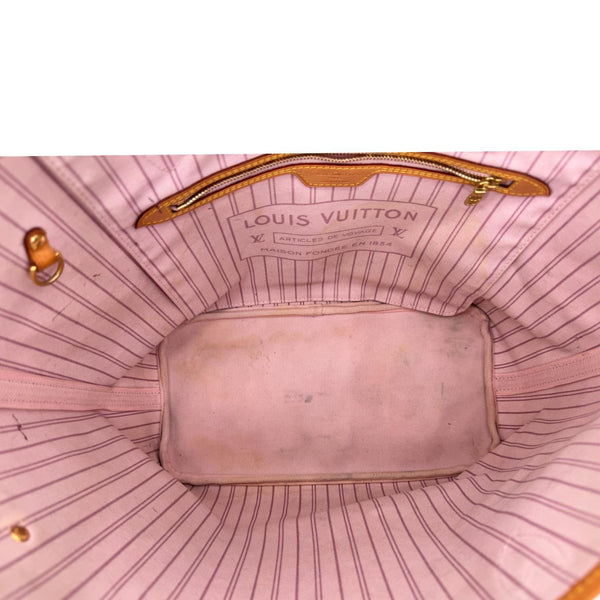 LOUIS VUITTON Neverfull Saint Tropez Monogram Canvas Tote Bag Rose Ballerine
