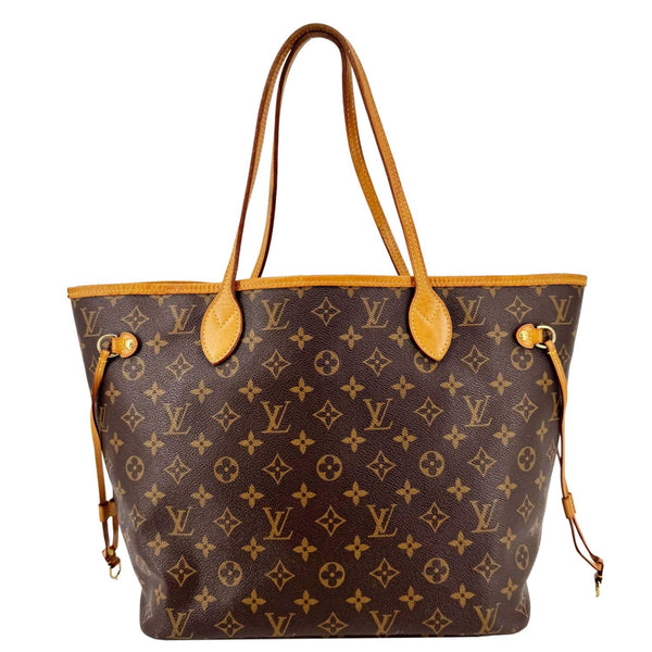 LOUIS VUITTON Neverfull MM Monogram Canvas Shoulder Bag Brown