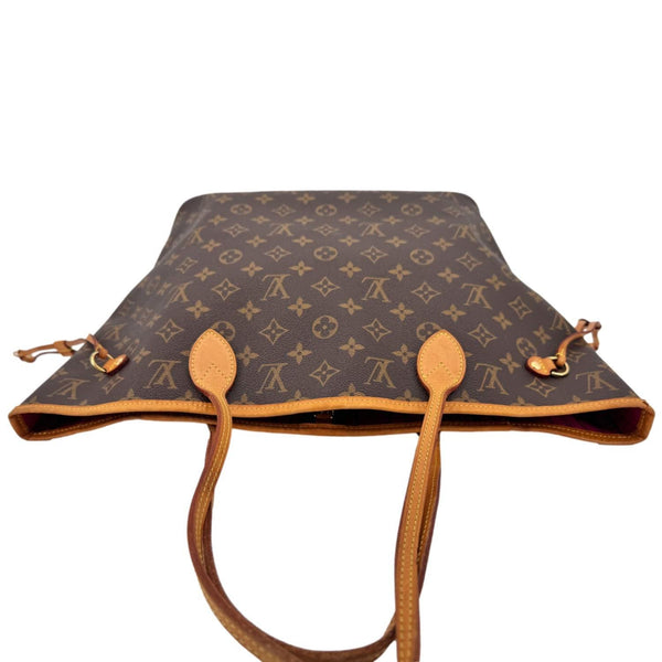 LOUIS VUITTON Neverfull MM Monogram Canvas Shoulder Bag Brown
