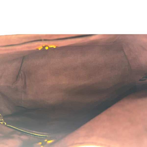 LOUIS VUITTON Flower Monogram Canvas Hobo Bag Brown