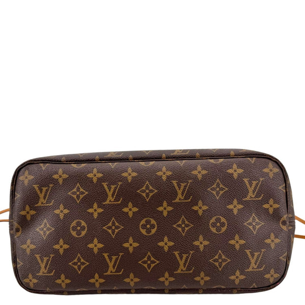 LOUIS VUITTON Neverfull MM Monogram Canvas Shoulder Bag Brown