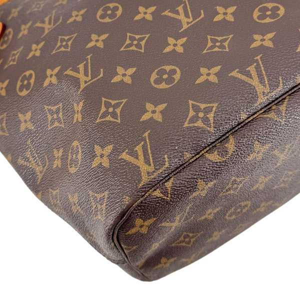 LOUIS VUITTON Neverfull MM Monogram Canvas Shoulder Bag Brown