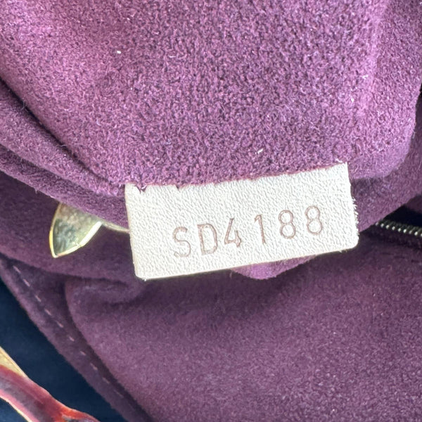 LOUIS VUITTON Flower Monogram Canvas Hobo Bag Brown