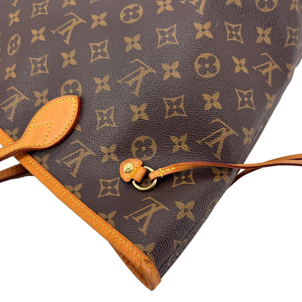 LOUIS VUITTON Neverfull MM Monogram Canvas Shoulder Bag Brown