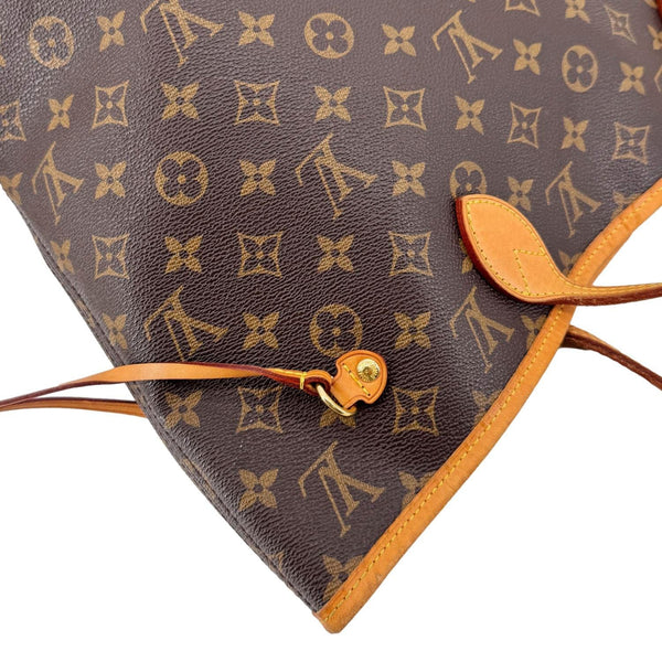 LOUIS VUITTON Neverfull MM Monogram Canvas Shoulder Bag Brown