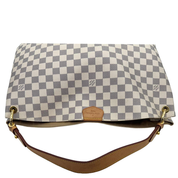 LOUIS VUITTON Graceful MM Damier Azur Hobo Shoulder Bag White