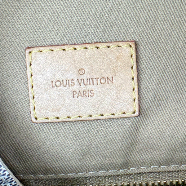 LOUIS VUITTON Graceful MM Damier Azur Hobo Shoulder Bag White