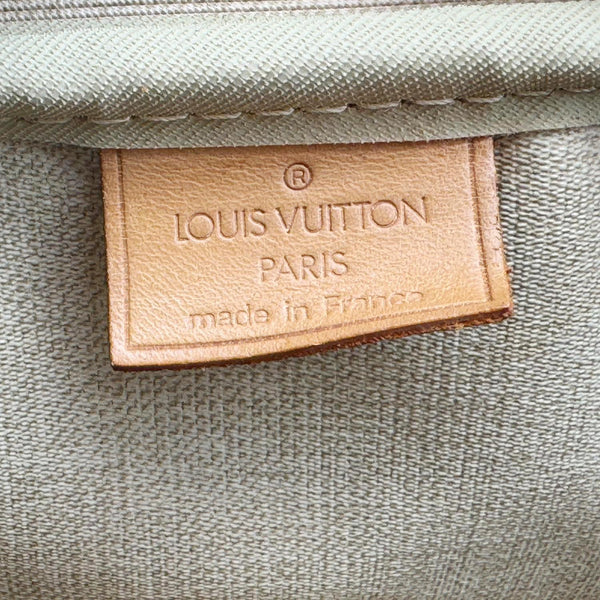 LOUIS VUITTON Deauville Boston Monogram Canvas Satchel Bag Brown