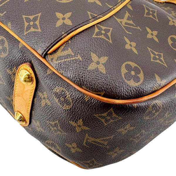 LOUIS VUITTON Galliera PM Monogram Canvas Shoulder Bag Brown