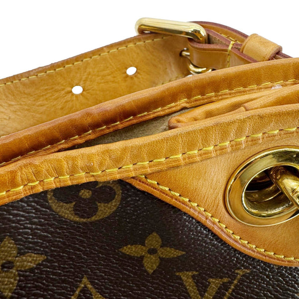 LOUIS VUITTON Galliera PM Monogram Canvas Shoulder Bag Brown