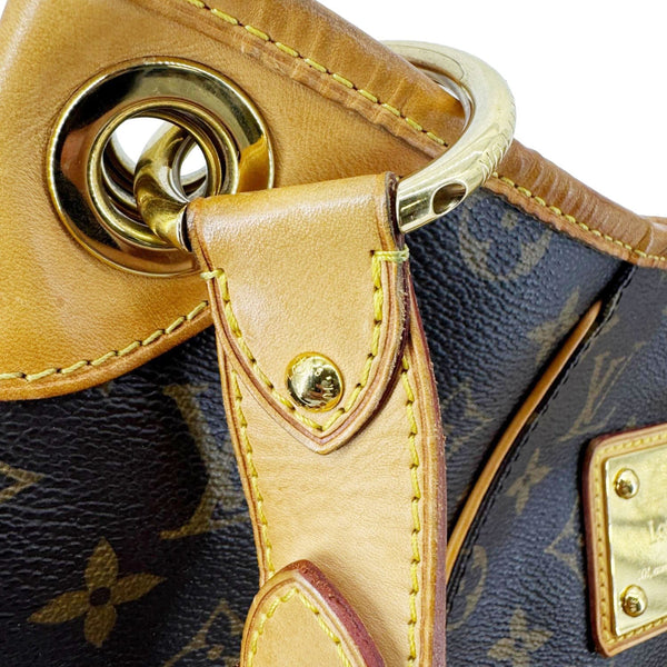 LOUIS VUITTON Galliera PM Monogram Canvas Shoulder Bag Brown