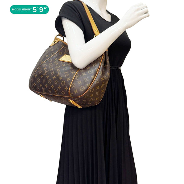 LOUIS VUITTON Galliera PM Monogram Canvas Shoulder Bag Brown