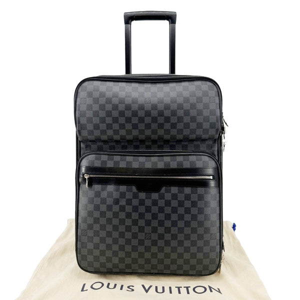 LOUIS VUITTON Pegase 55 Damier Graphite Business Suitcase Travel Bag Black