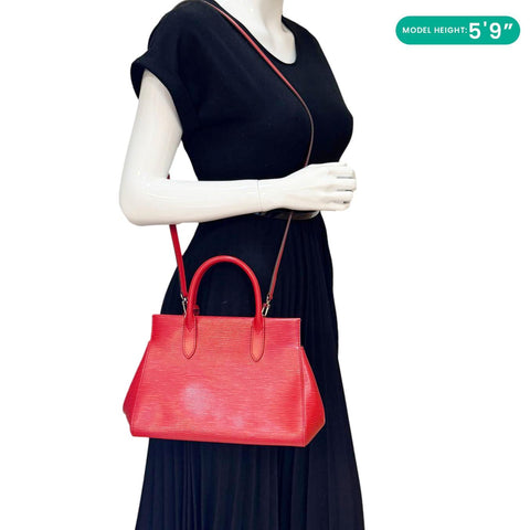 LOUIS VUITTON Marly BB Epi Leather Shoulder Bag Coquelicot