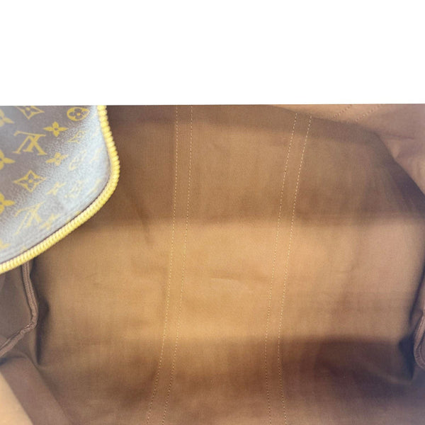 LOUIS VUITTON Keepall 60 Bandouliere Monogram Canvas Travel Bag Brown
