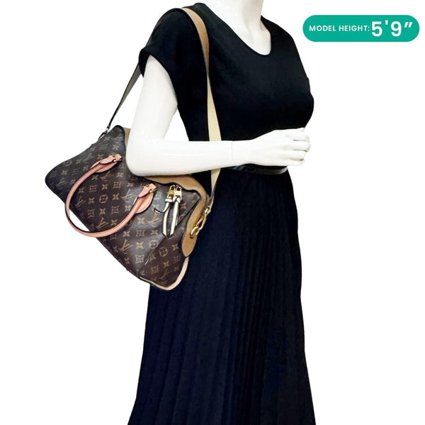 LOUIS VUITTON Tuileries Monogram Canvas Shoulder Bag Sesame