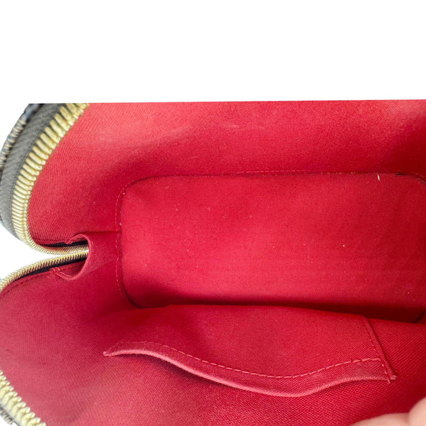 LOUIS VUITTON Alma BB Damier Ebene Satchel Shoulder Bag Brown