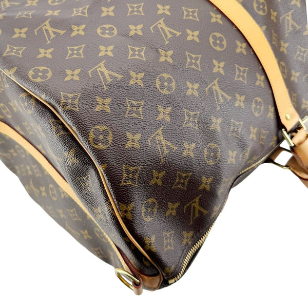 LOUIS VUITTON Keepall 60 Bandouliere Monogram Canvas Travel Bag Brown