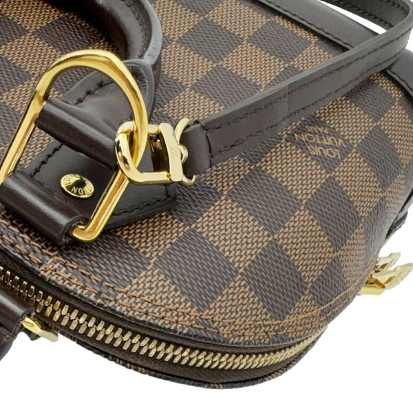 LOUIS VUITTON Alma BB Damier Ebene Satchel Shoulder Bag Brown