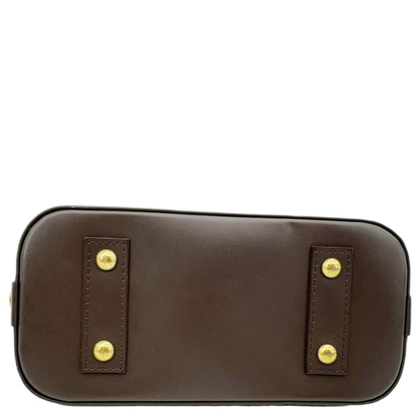 LOUIS VUITTON Alma BB Damier Ebene Satchel Shoulder Bag Brown
