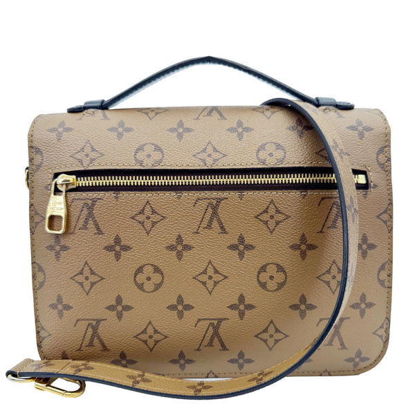 LOUIS VUITTON Metis Pochette Reverse Monogram Canvas Crossbody Bag Brown