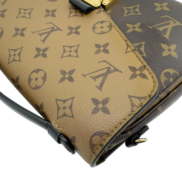 LOUIS VUITTON Metis Pochette Reverse Monogram Canvas Crossbody Bag Brown